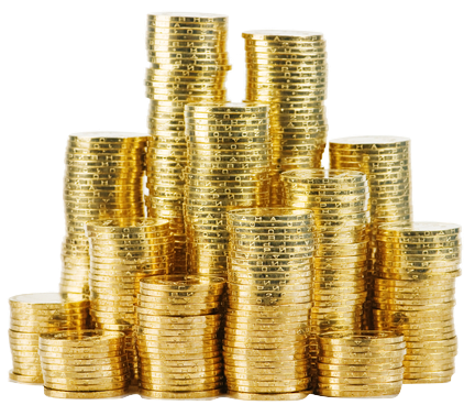 photo of stacks of bullion gold coins