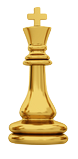 graphic image of gold king chess piece