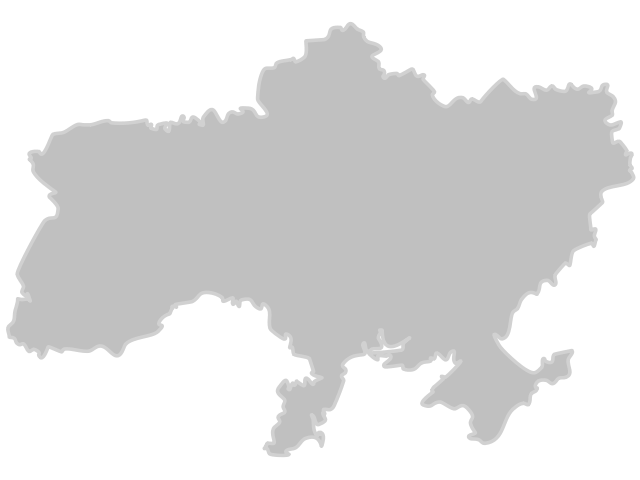 map of Ukraine grey, featureless