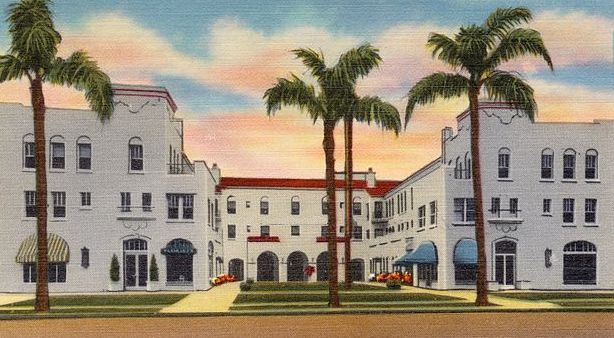image of the Hotel California Eagles fictional hotel