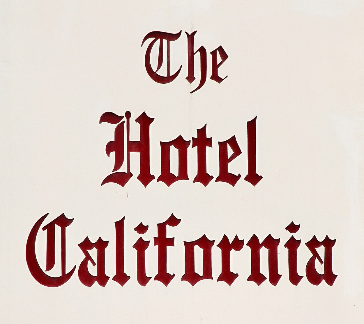 The Hotel California sign