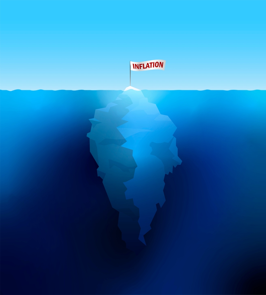 illustration of the inflation iceberg