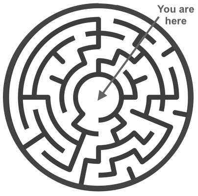 graphic image of a maze with no exit