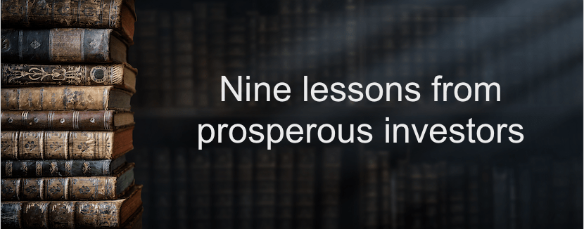 headline for nine lessons from prosperous investors