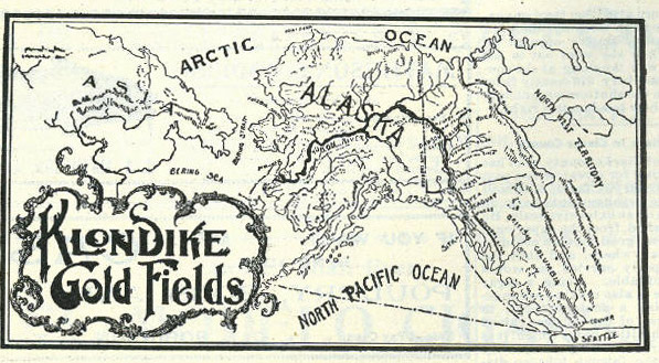 photo of old Klondike god fields map