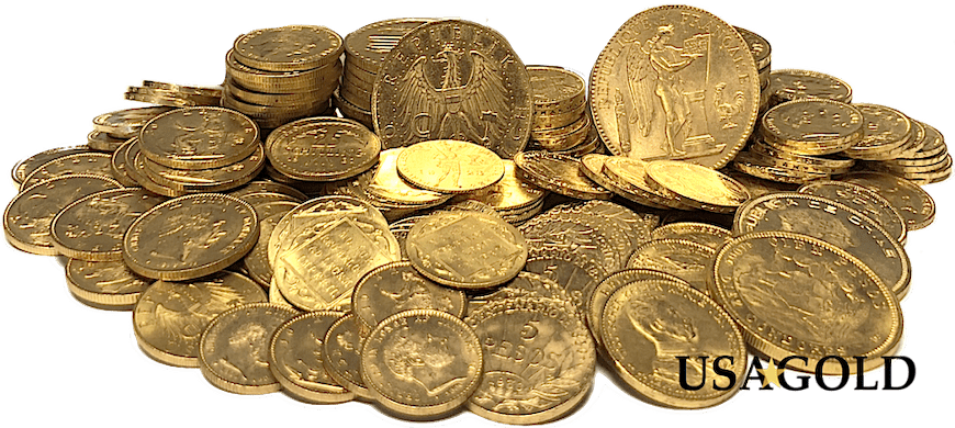 photograph of selection of historic gold coins 2020