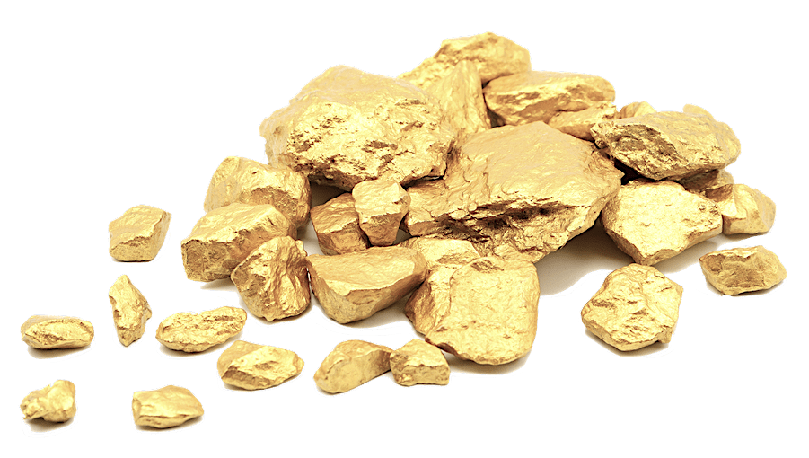 photograph of a pile of gold nuggets