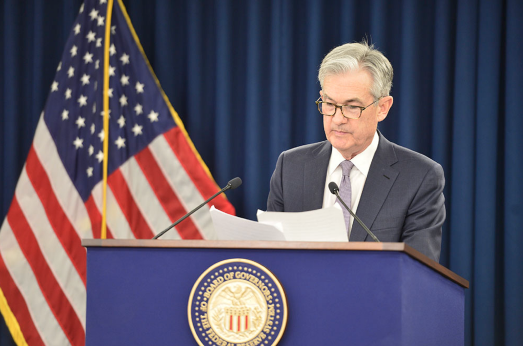 photo of Fed chairman Powell at podium