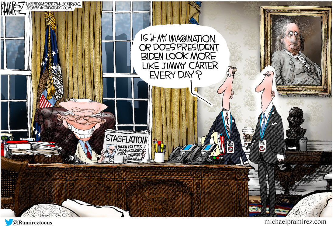 ramirez suggesting Biden like Carter with stagflation in the wings