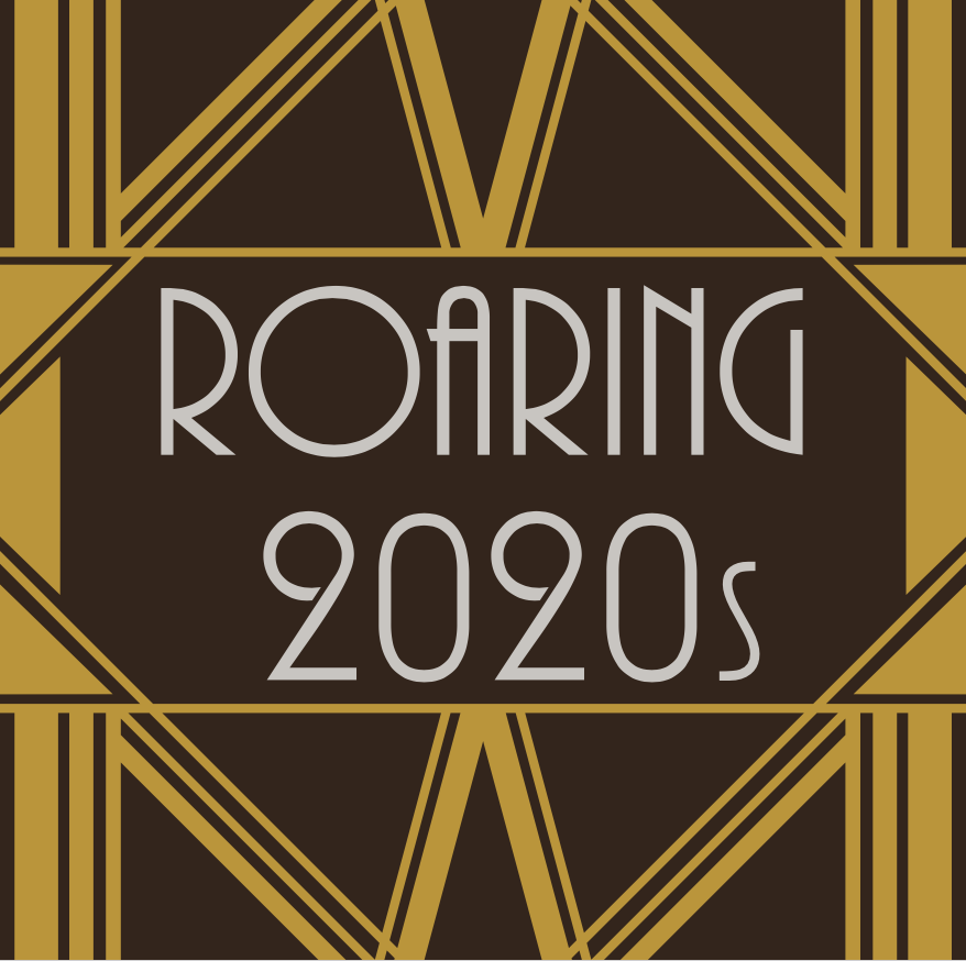 graphic image art deco representation of the Roaring 2020s
