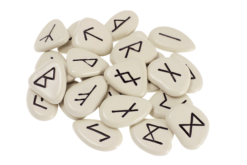 photgraph of scattered viking runes
