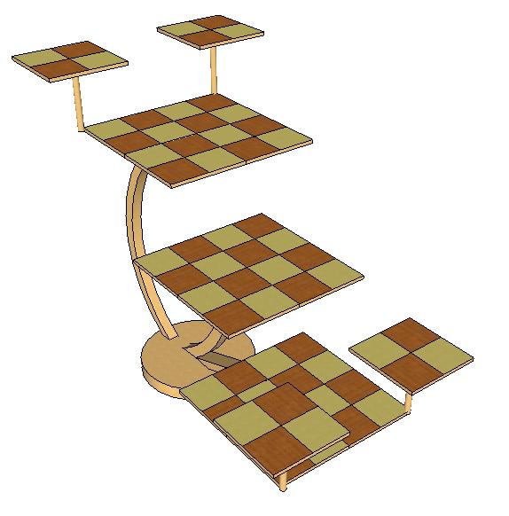 illustration of a 3-D star trek chessboard