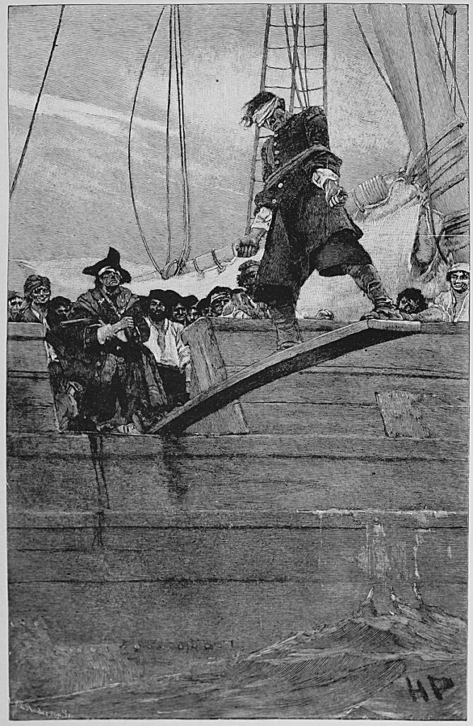 graphic illustration of walking the plank